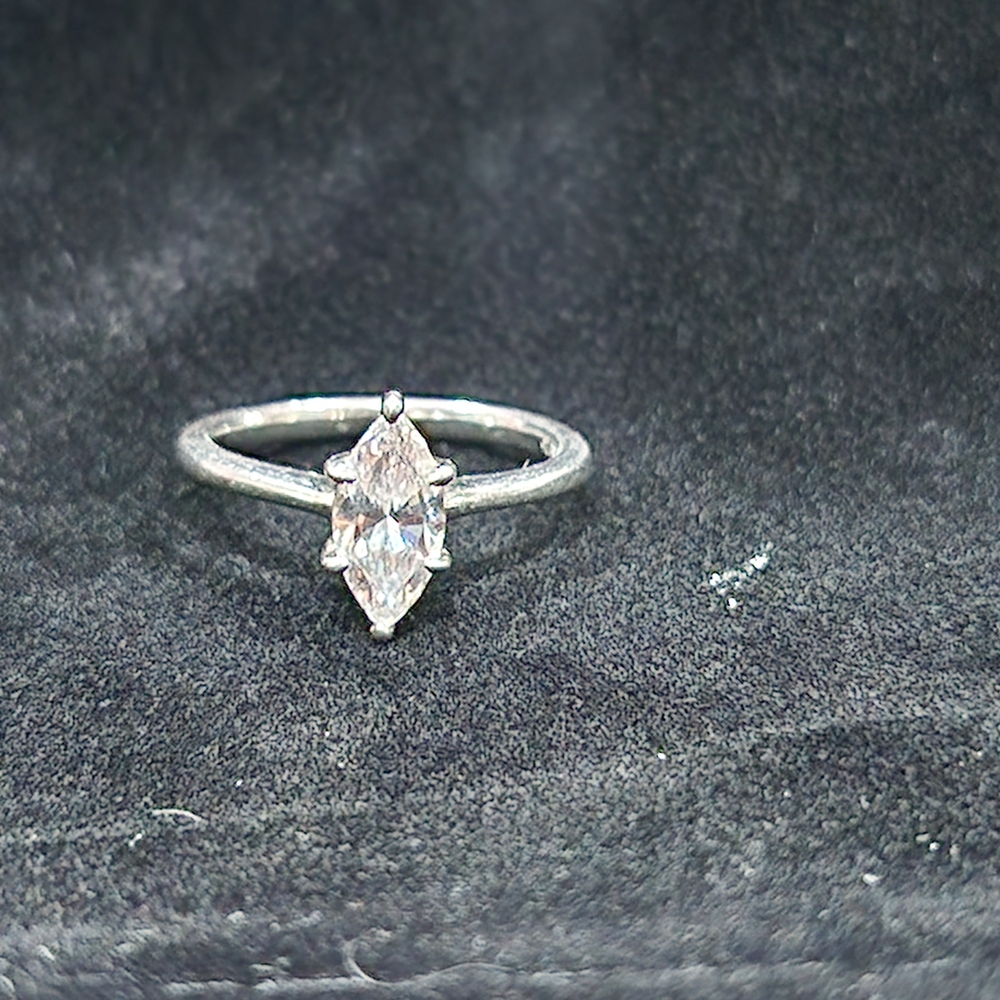 Sterling Silver Marquise Cut Ring
